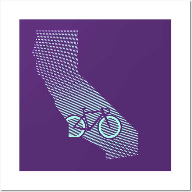 California State of Cycling Wall Art by visualcraftsman.com